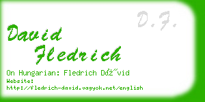 david fledrich business card